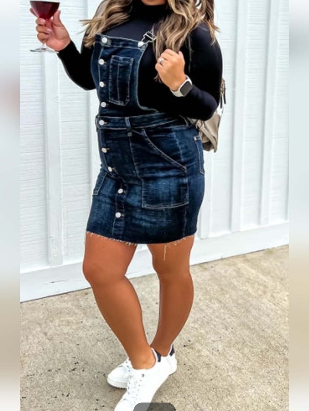 Judy Blue Dark Wash Denim Overall Dress